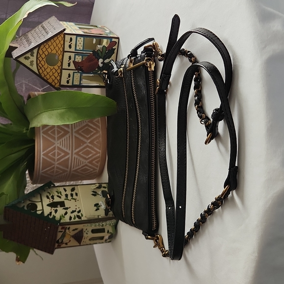 Elliot Lucca Leather Double Zip Front Crossbody Bag - Picture 3 of 14